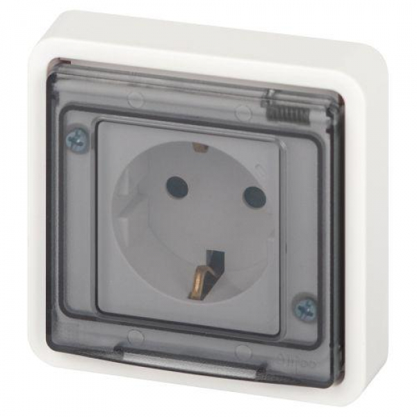 Розетка Эксперт 11-2521-01 2P+E IP55 16А-250В СУ бел. Эра Б0063259 ТехноИмпульс