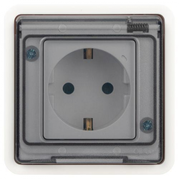 Розетка Эксперт 11-2521-01 2P+E IP55 16А-250В СУ бел. Эра Б0063259 ТехноИмпульс