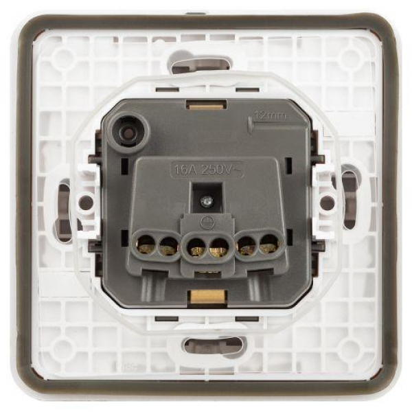 Розетка Эксперт 11-2522-01 2P+E IP55 шторки 16А-250В СУ бел. Эра Б0063281 ТехноИмпульс