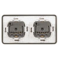 Розетка Эксперт 11-2524-01 2х2P+E гориз. IP55 шторки 16А-250В СУ бел. Эра Б0063254 ТехноИмпульс