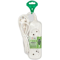 Удлинитель 3х1.5м без заземл. ПВС 2х0.75 UDL-10-315 Greenline Эра Б0065048 ТехноИмпульс