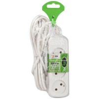 Удлинитель 3х3м без заземл. ПВС 2х0.75 UDL-10-330 Greenline Эра Б0065072 ТехноИмпульс