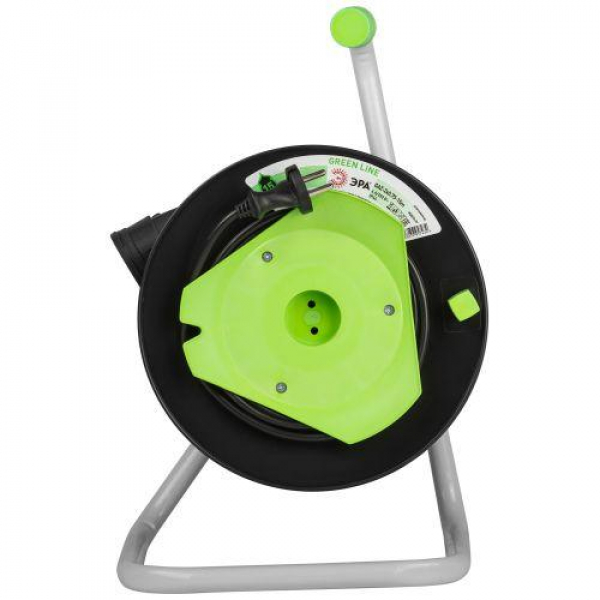 Удлинитель на пластик. катушке 1х15м без заземл. GAZ-2x0.75-15m Greenline ПВС 2х0.75 Эра Б0065096 ТехноИмпульс