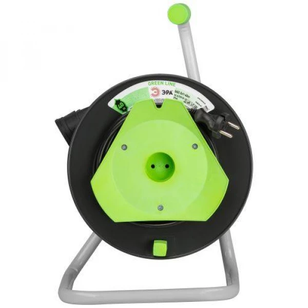 Удлинитель на пластик. катушке 1х40м без заземл. GAZ-2x1-40m Greenline ПВС 2х1 Эра Б0065109 ТехноИмпульс