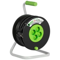 Удлинитель на пластик. катушке 4х40м с заземл. KAT-3x1.5-40m Greenline ПВС 3х1.5 Эра Б0065132 ТехноИмпульс