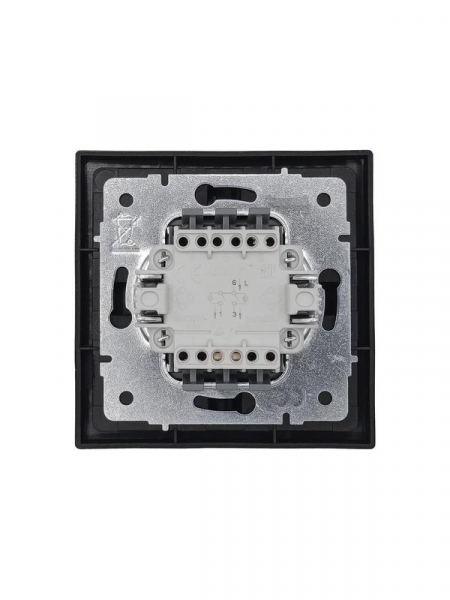 Выключатель 2-кл. с индик. СП ZIMA IP20 10А безвинт. зажим черн. бархат LEZARD 704-4288-112QC ТехноИмпульс