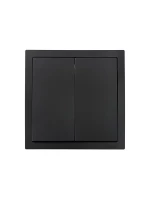 Выключатель 2-кл СП ZIMA IP20 10А безвинт. зажим черн. бархат LEZARD 704-4288-101QC ТехноИмпульс