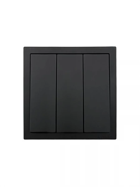 Выключатель 3-кл. СП ZIMA IP20 10А безвинт. зажим черн. бархат LEZARD 704-4288-109QC ТехноИмпульс