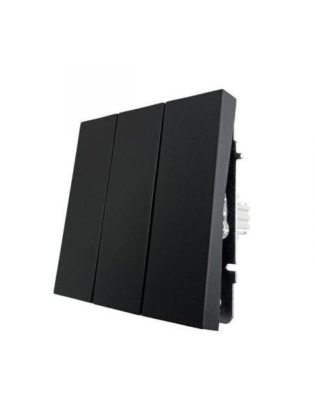 Выключатель 3-кл. СП ZIMA IP20 10А безвинт. зажим черн. бархат LEZARD 704-4288-109QC ТехноИмпульс