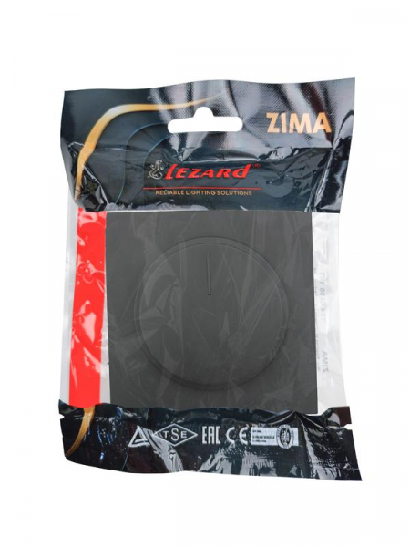 Диммер для LED ламп 250Вт СП ZIMA IP20 черн. бархат LEZARD 704-4288-163 ТехноИмпульс