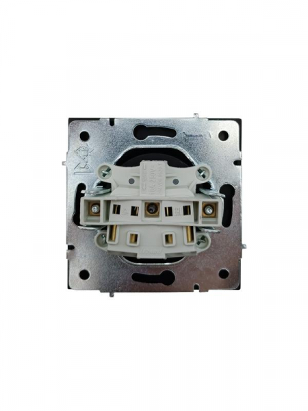 Розетка 1 мест. б/з ПБТ СП ZIMA IP20 16А безвинт. зажим черн. бархат LEZARD 704-4288-121BQC ТехноИмпульс