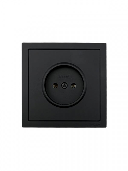 Розетка 1 мест. б/з ПБТ СП ZIMA IP20 16А безвинт. зажим черн. бархат LEZARD 704-4288-121BQC ТехноИмпульс
