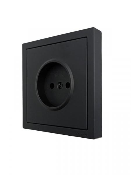 Розетка 1 мест. б/з ПБТ СП ZIMA IP20 16А безвинт. зажим черн. бархат LEZARD 704-4288-121BQC ТехноИмпульс