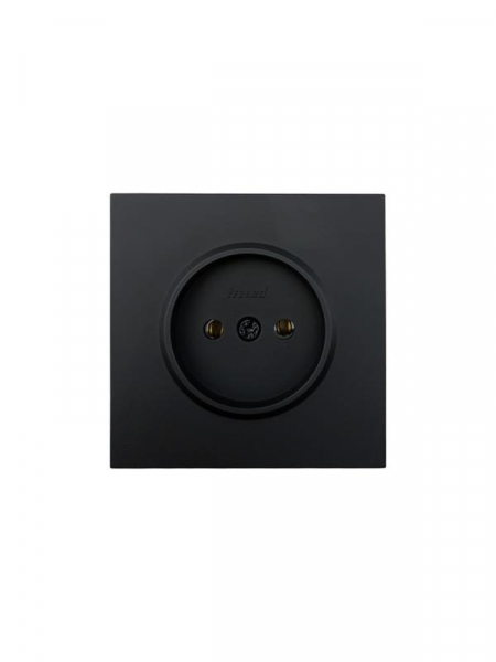 Розетка 1 мест. б/з ПБТ СП ZIMA IP20 16А безвинт. зажим черн. бархат LEZARD 704-4288-121BQC ТехноИмпульс