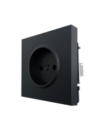 Розетка 1 мест. б/з ПБТ СП ZIMA IP20 16А безвинт. зажим черн. бархат LEZARD 704-4288-121BQC ТехноИмпульс