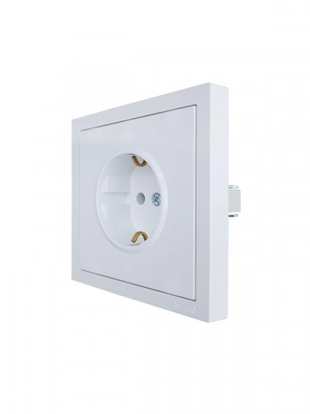 Розетка 1-мест. с защитн.шторк. СП ZIMA IP20 16А ПБТ безвинт. зажим бел. LEZARD 704-0288-124BQC ТехноИмпульс