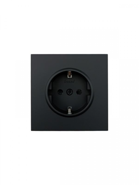 Розетка 1-мест. с защитн.шторк. ПБТ СП ZIMA IP20 10А безвинт. зажим черн. бархат LEZARD 704-4288-124BQC ТехноИмпульс