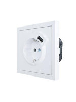 Розетка 1-мест. с/з+USB разъем ZIMA IP20 бел. LEZARD 704-0288-181 ТехноИмпульс