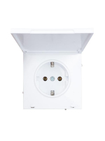 Розетка 1-мест. с/з с крышкой СП ZIMA 16А ПБТ безвинт. зажим бел. LEZARD 704-0288-123BQC ТехноИмпульс