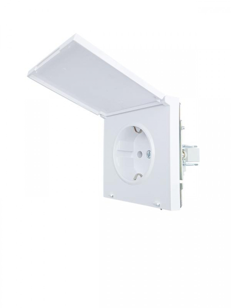 Розетка 1-мест. с/з с крышкой СП ZIMA 16А ПБТ безвинт. зажим бел. LEZARD 704-0288-123BQC ТехноИмпульс