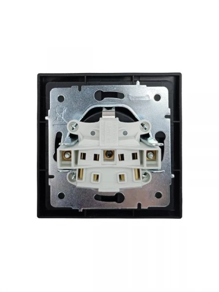 Розетка 1-мест. с/з с крышкой ПБТ СП ZIMA IP20 16А безвинт. зажим черн. бархат LEZARD 704-4288-123BQC ТехноИмпульс