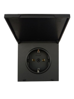 Розетка 1-мест. с/з с крышкой ПБТ СП ZIMA IP20 16А безвинт. зажим черн. бархат LEZARD 704-4288-123BQC ТехноИмпульс