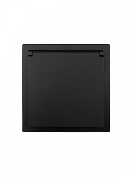 Розетка 1-мест. с/з с крышкой ПБТ СП ZIMA IP20 16А безвинт. зажим черн. бархат LEZARD 704-4288-123BQC ТехноИмпульс