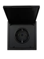 Розетка 1-мест. с/з с крышкой ПБТ СП ZIMA IP20 16А безвинт. зажим черн. бархат LEZARD 704-4288-123BQC ТехноИмпульс