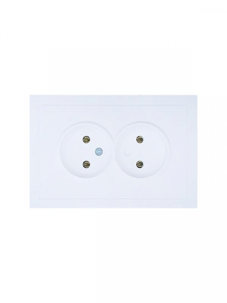 Розетка 2-мест. б/з СП ZIMA IP20 16А ПБТ безвинт. зажим бел. LEZARD 704-0200-128BQC ТехноИмпульс
