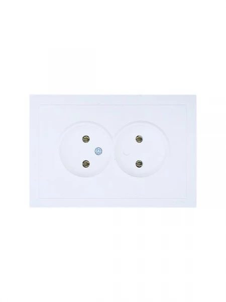 Розетка 2-мест. б/з СП ZIMA IP20 16А ПБТ безвинт. зажим бел. LEZARD 704-0200-128BQC ТехноИмпульс