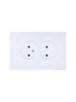 Розетка 2-мест. б/з СП ZIMA IP20 16А ПБТ безвинт. зажим бел. LEZARD 704-0200-128BQC ТехноИмпульс
