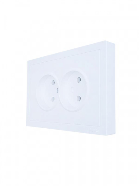 Розетка 2-мест. б/з СП ZIMA IP20 16А ПБТ безвинт. зажим бел. LEZARD 704-0200-128BQC ТехноИмпульс