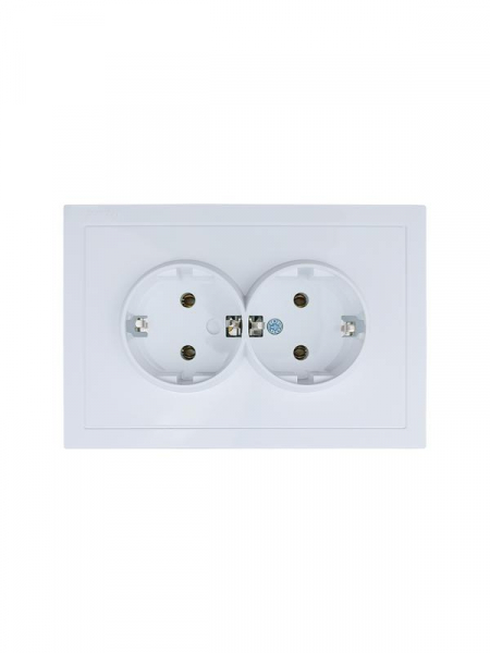 Розетка 2-мест. с/з СП ZIMA IP20 16А ПБТ безвинт. зажим бел. LEZARD 704-0200-127BQC ТехноИмпульс