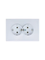 Розетка 2-мест. с/з СП ZIMA IP20 16А ПБТ безвинт. зажим бел. LEZARD 704-0200-127BQC ТехноИмпульс