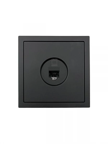 Розетка компьютерная 1-мест. СП ZIMA IP20 черн. бархат LEZARD 704-4288-140 ТехноИмпульс