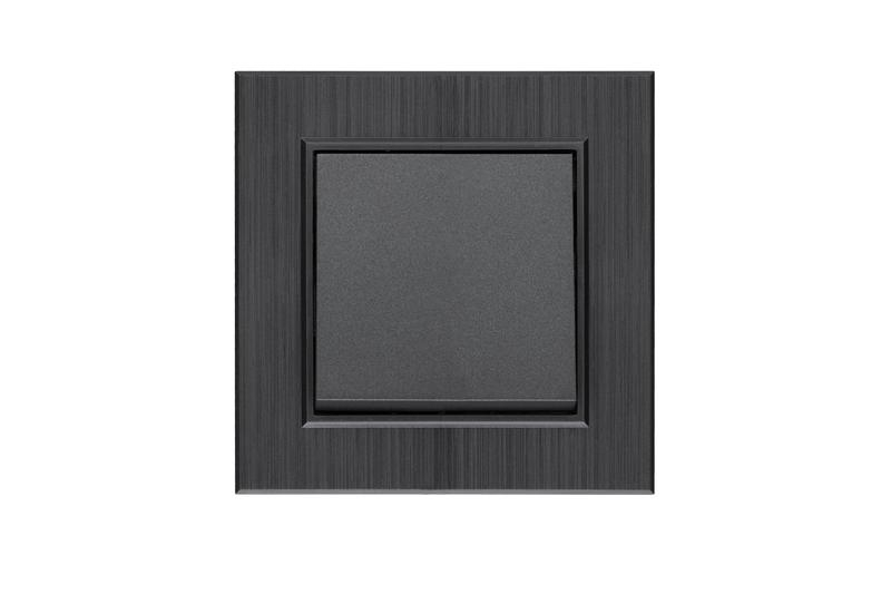 Выключатель 1-клав. Karea LINE STAR дым. металлик Makel 86050001 ТехноИмпульс