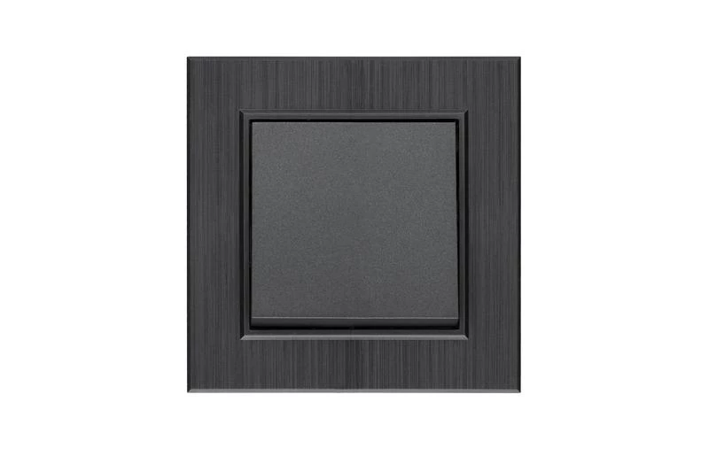 Выключатель 1-клав. Karea LINE STAR дым. металлик Makel 86050001 ТехноИмпульс