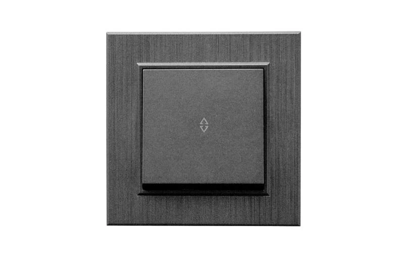 Выключатель проходной 1-клав. Karea LINE STAR дым. металлик Makel 86050005 ТехноИмпульс