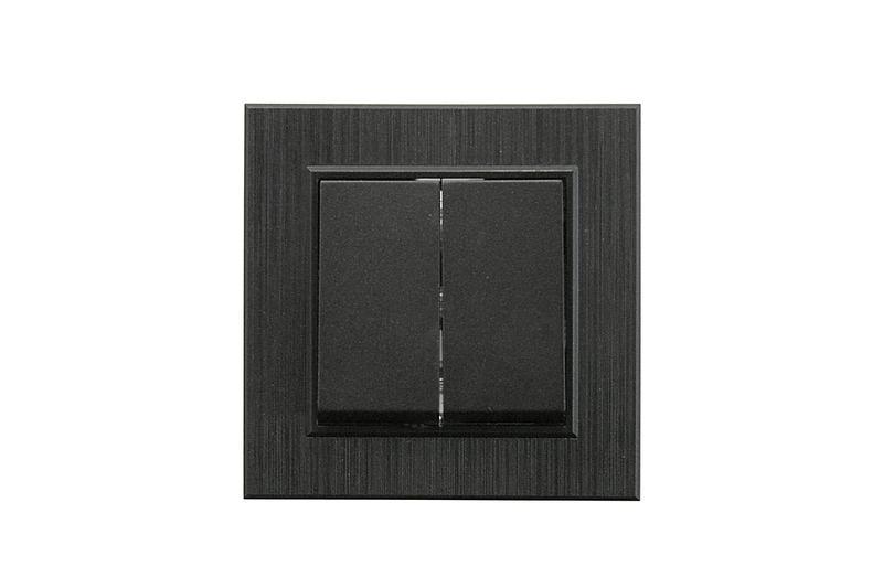 Выключатель 2-клав. Karea LINE STAR чер. Makel 86054003 ТехноИмпульс