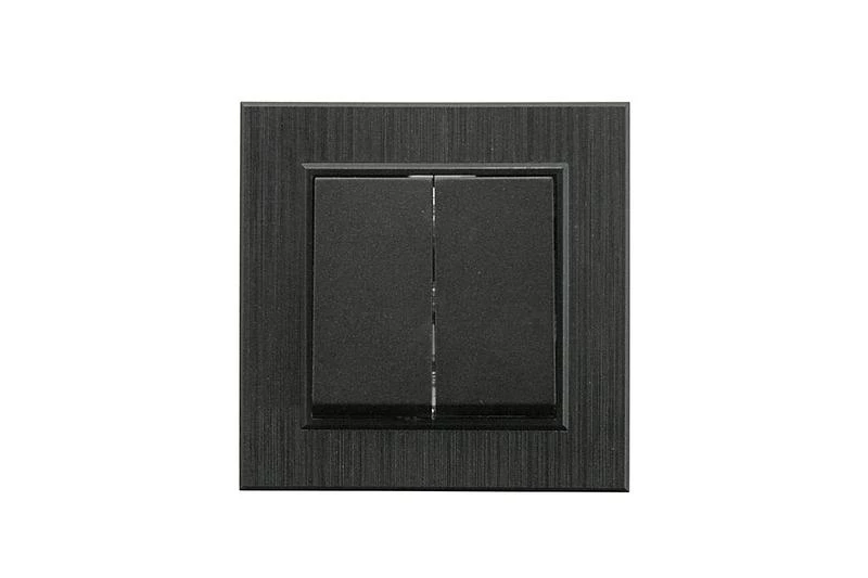 Выключатель 2-клав. Karea LINE STAR чер. Makel 86054003 ТехноИмпульс