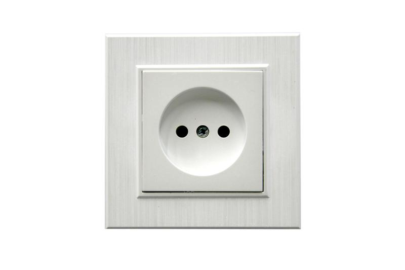 Розетка 1-м Karea LINE STAR без заземл. жемчуж. Makel 86100022 ТехноИмпульс