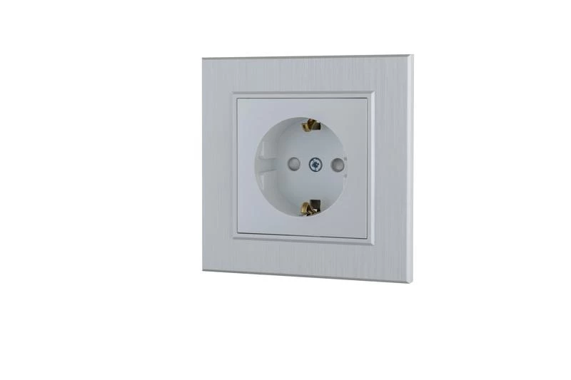 Розетка 1-м Karea LINE STAR с заземл. жемчуж. Makel 86100028 ТехноИмпульс