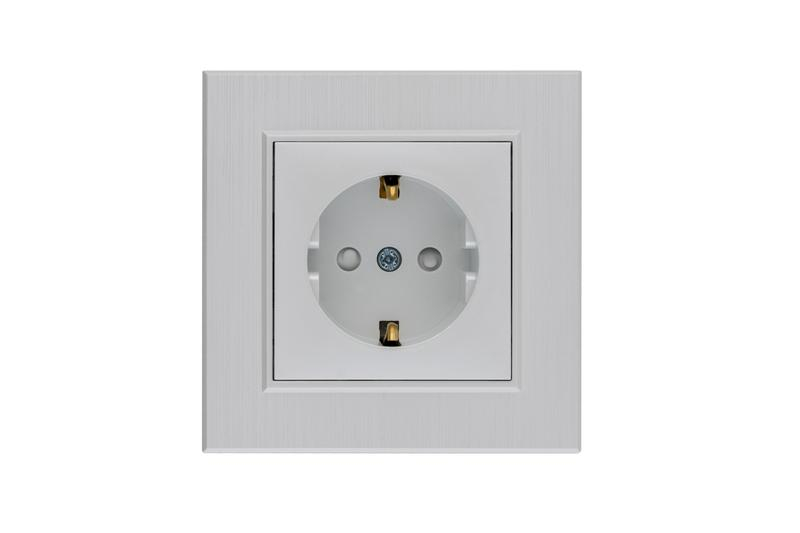 Розетка 1-м Karea LINE STAR с заземл. жемчуж. Makel 86100028 ТехноИмпульс