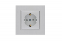 Розетка 1-м Karea LINE STAR с заземл. жемчуж. Makel 86100028 ТехноИмпульс