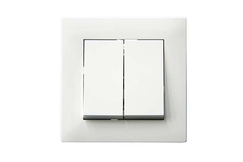 Выключатель 2-клав. Karea RIZZ бел. Makel 88001003 ТехноИмпульс