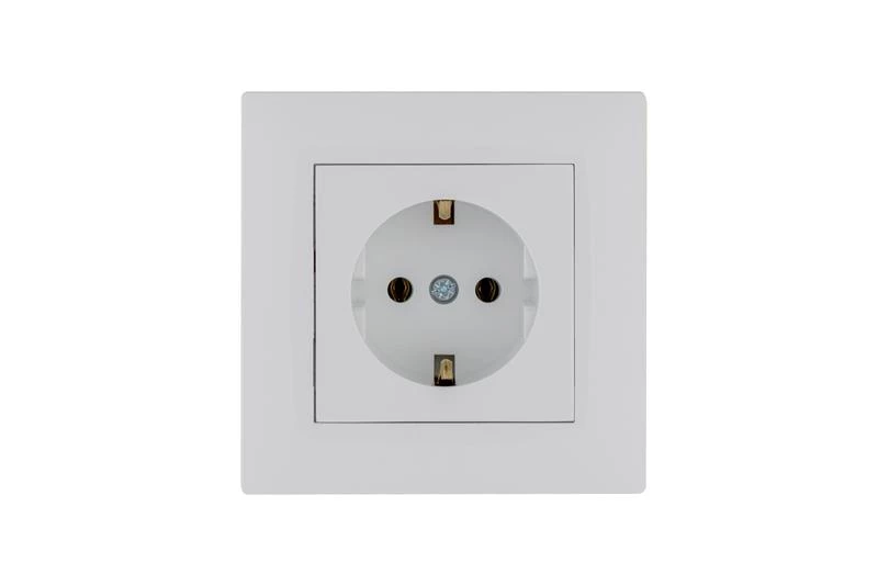 Розетка 1-м Karea RIZZ с заземл. бел. Makel 88001028 ТехноИмпульс