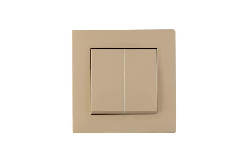Выключатель 2-клав. Karea RIZZ крем Makel 88010003 ТехноИмпульс