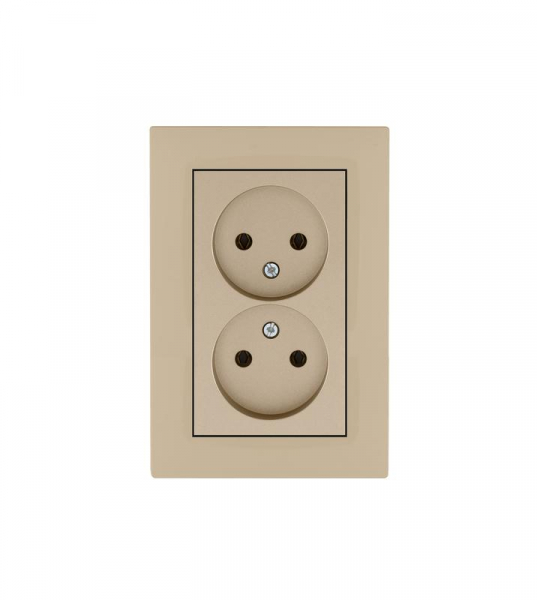 Розетка 2-я Karea RIZZ без заземл. крем Makel 88010017 ТехноИмпульс