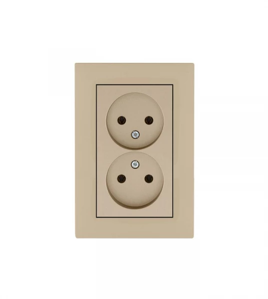Розетка 2-я Karea RIZZ без заземл. крем Makel 88010017 ТехноИмпульс