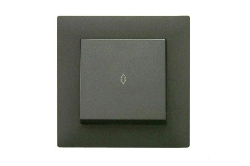 Выключатель проходной 1-клав. Karea RIZZ STAR дым. металлик Makel 88050005 ТехноИмпульс